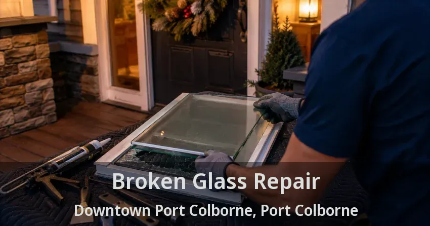 Broken Glass Repair Downtown Port Colborne, Port Colborne - ON