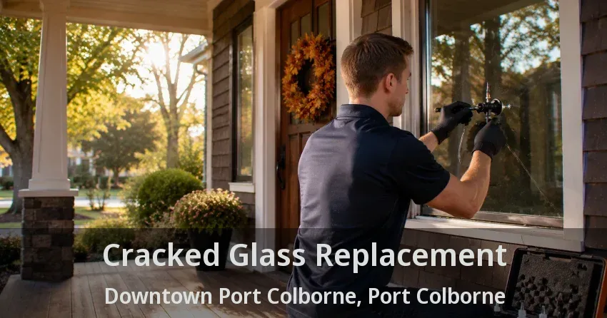 Cracked Glass Replacement Downtown Port Colborne, Port Colborne - ON
