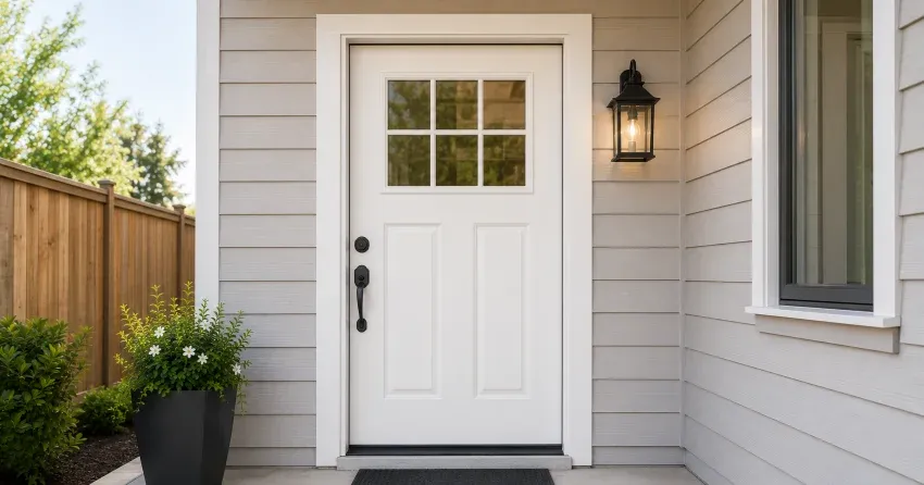 technician installing exterior door frame in Echo Beach, Port Colborne