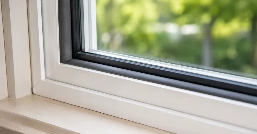 technician inspecting window weatherstripping for drafty window repair Bethel, Port Colborne