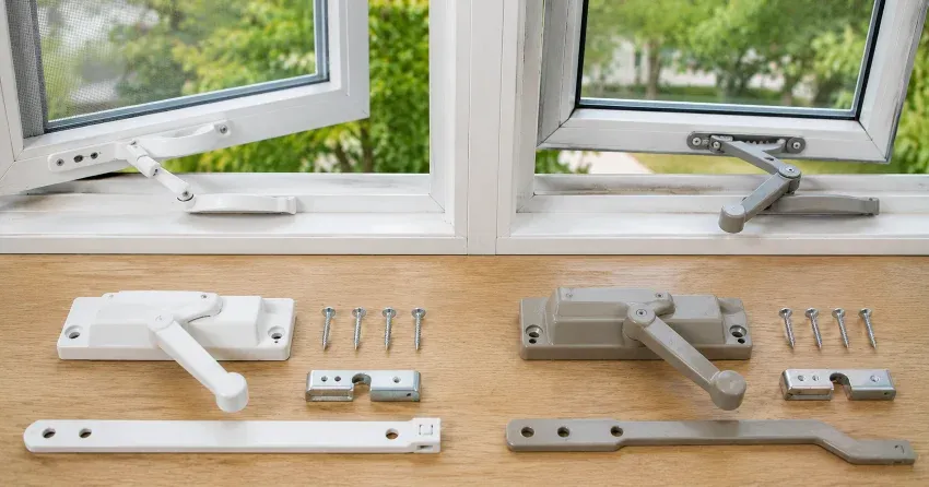 new casement window crank operator installed in West Side, Port Colborne home